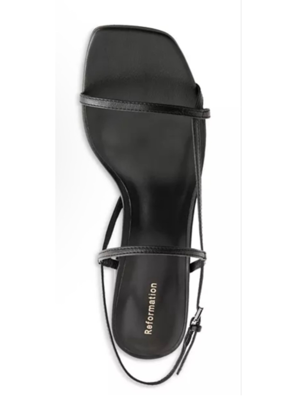 New Reformation Black Serenity Bare Sandals 8.5 - Picture 4 of 8